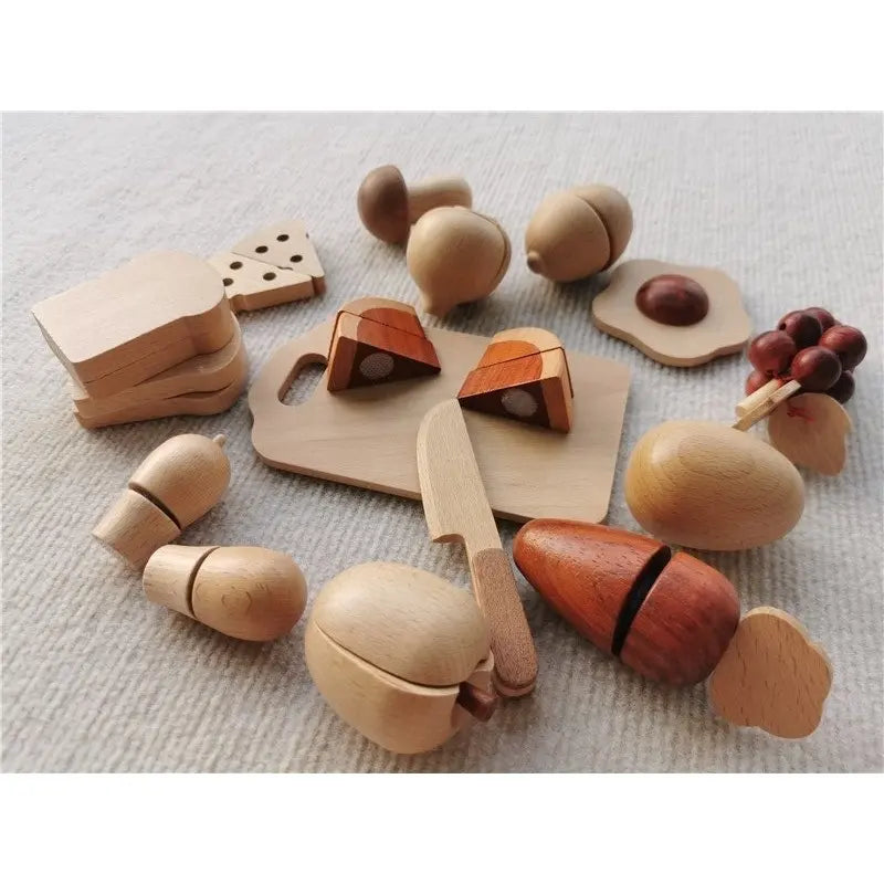 Wooden Fruits and Vegetable Set