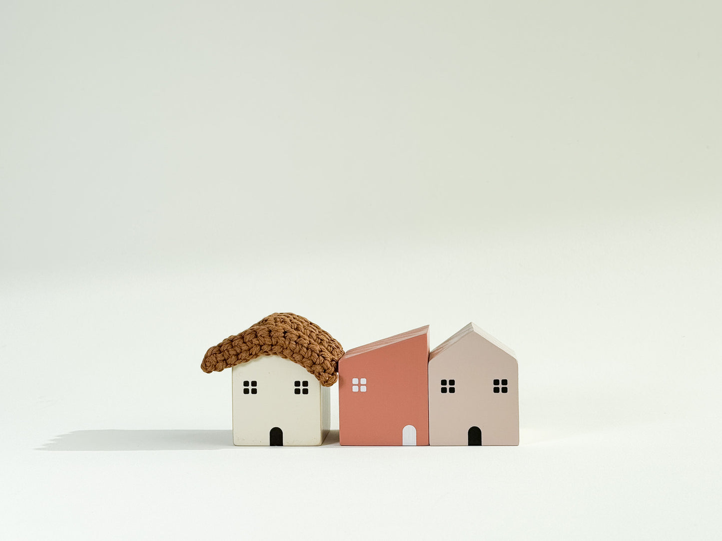 Wooden Forest Village Set - Purple and Red