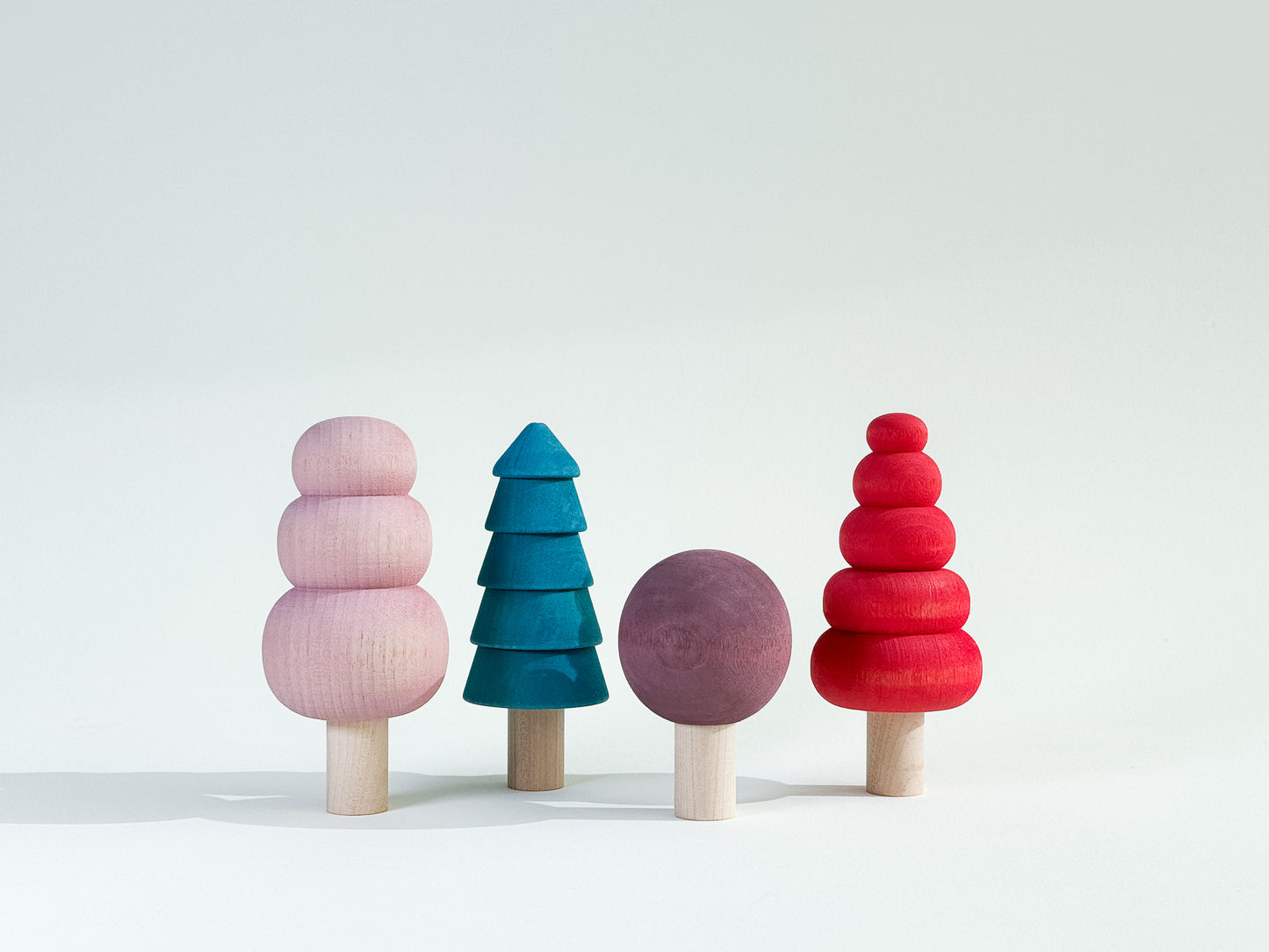 Wooden Forest Village Set - Blue and Orange