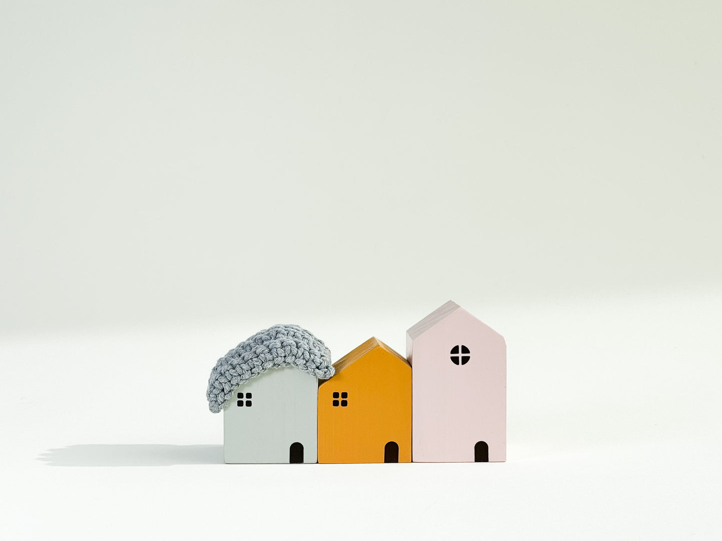 Wooden Forest Village Set - Green and Yellow