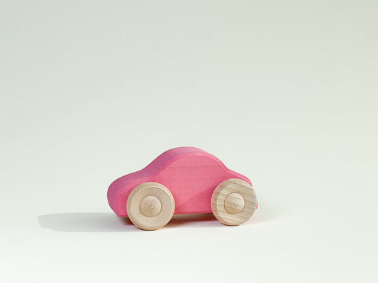 Pink Wooden Car
