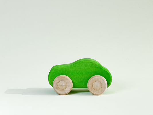 Green Wooden Car
